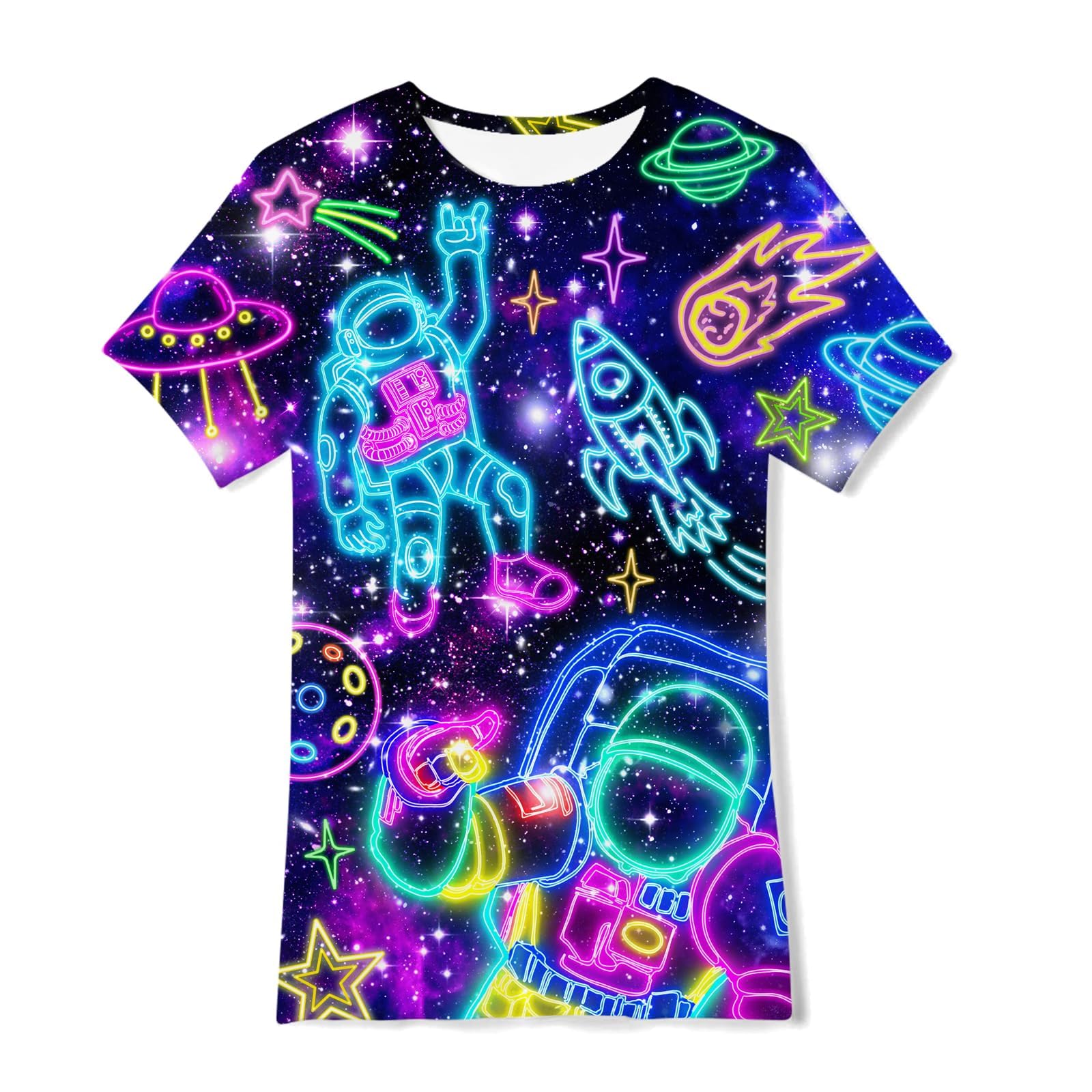Boys Girls T-Shirts 3D Graphic Shirts Kids Cool Short Sleeve Tees Size 4-14T