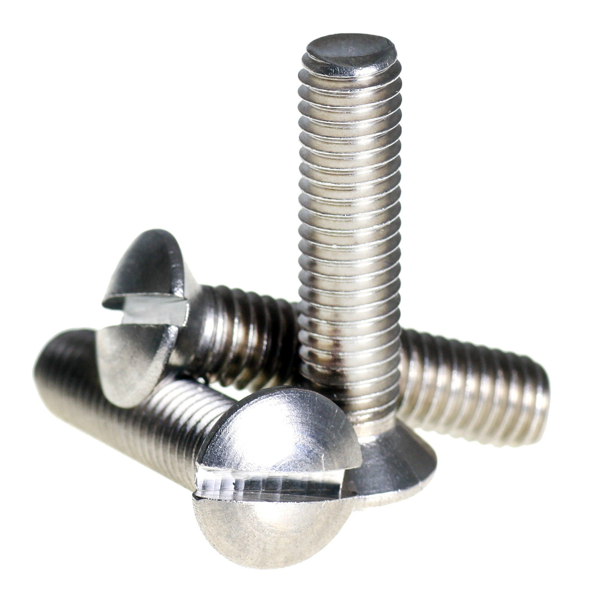 (4mm) M4 x 25 A2 Stainless Steel Slotted Raised Head Countersunk Machine Screws DIN 964-30 Pack