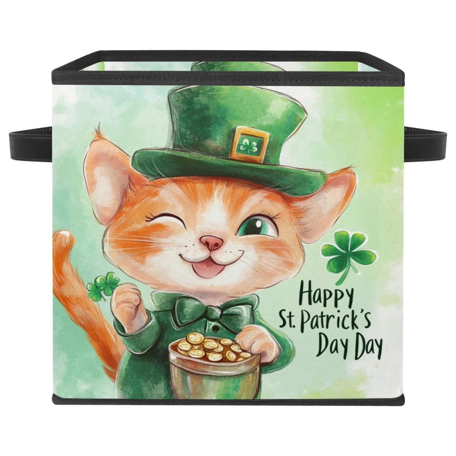 Boîte de rangement chat St. Parikh cube tissu Oxford 28cm