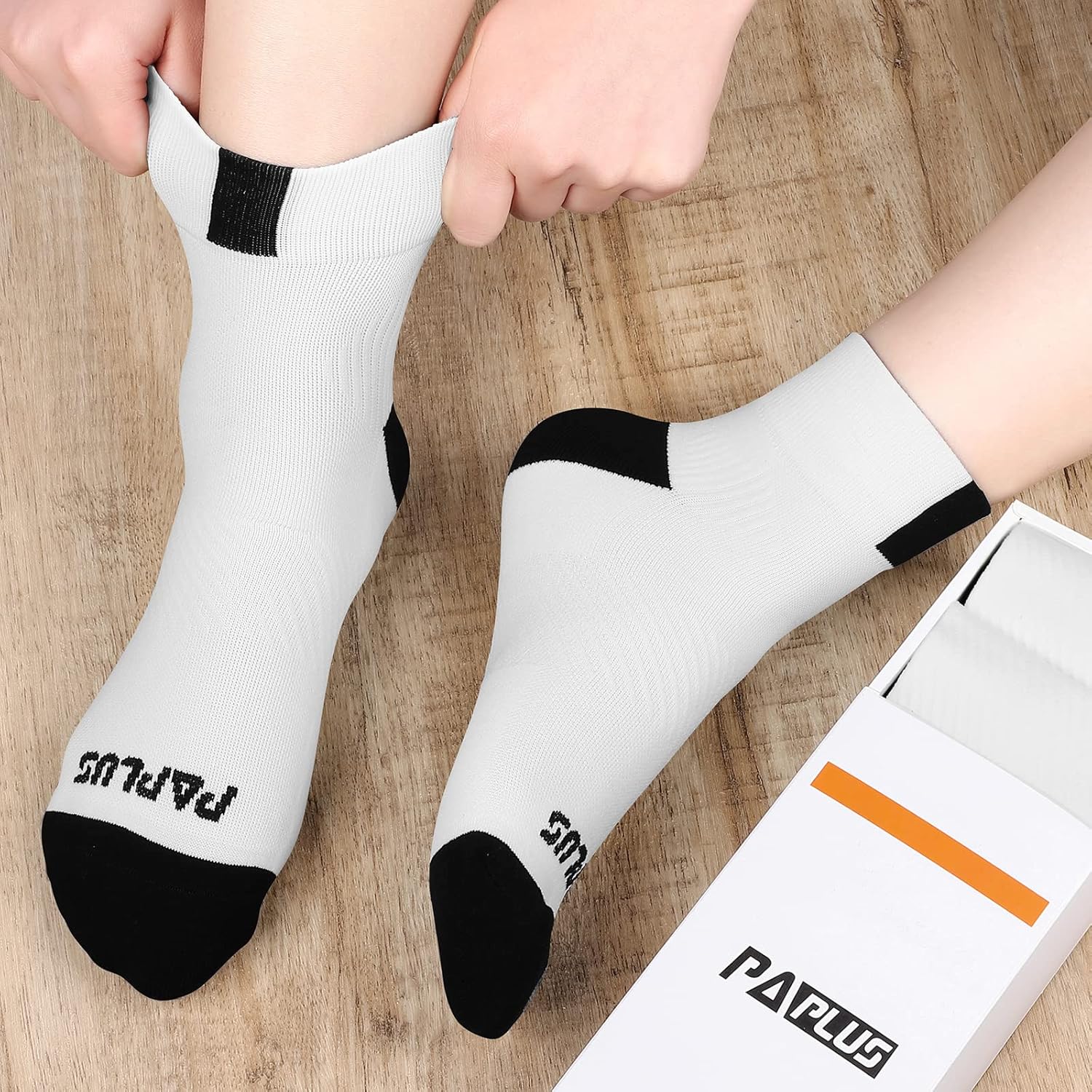 PAPLUS Ankle Compression Socks for Women 6 Pairs, Running Athletic Socks with Arch Support，Plantar Fasciitis Socks - Image 2
