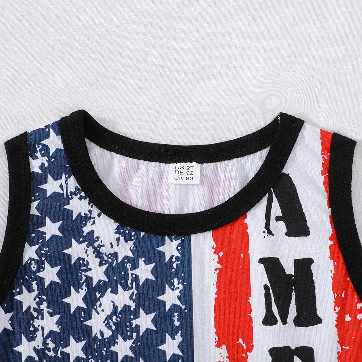 Toddler Boys 4th of July Tank Cotton Kids American Flag Shirts Patriotic Sleeveless Tees Top 2-7 Years