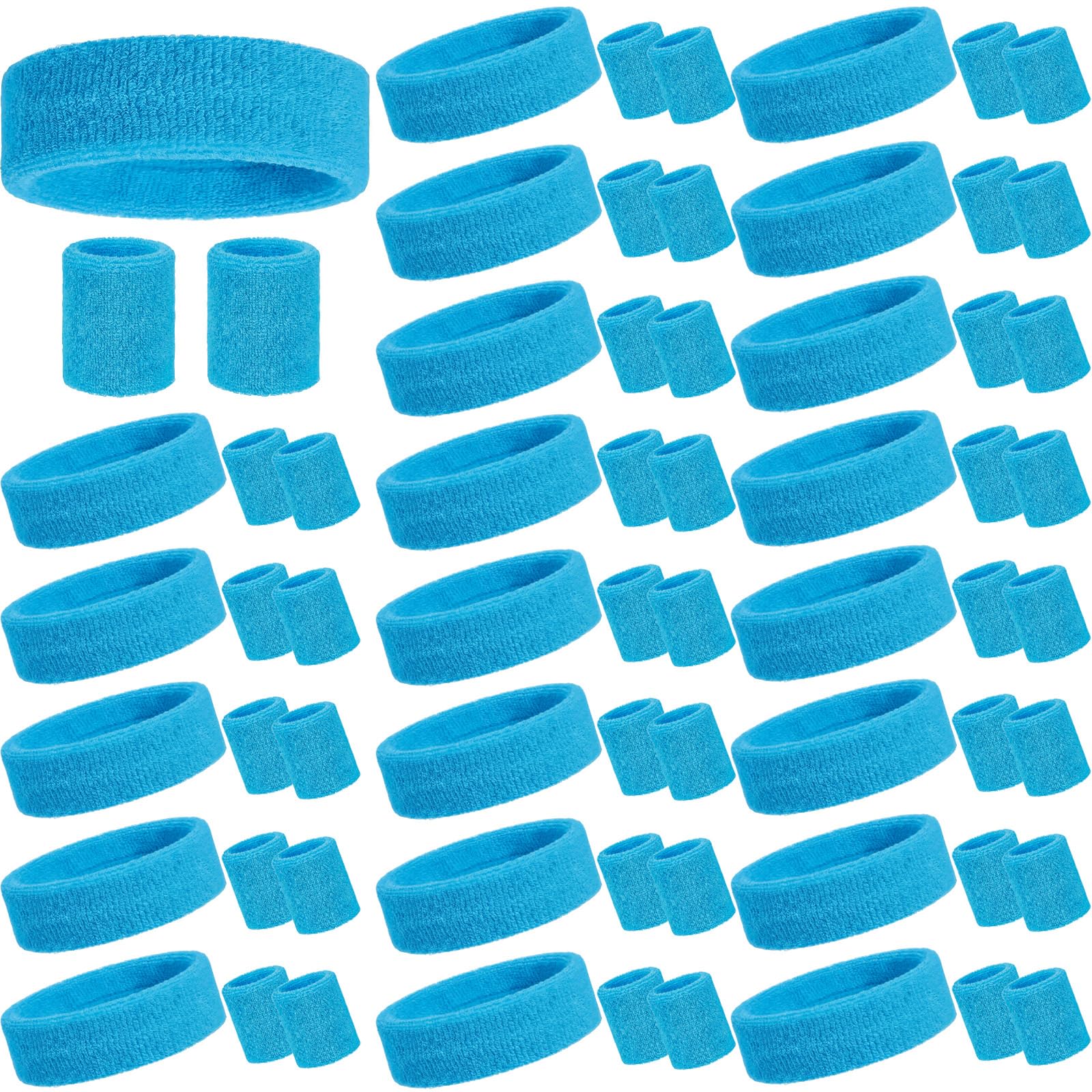 72 Pcs Neon Sweatband for Kids 24 Headband 48 80s Wristband