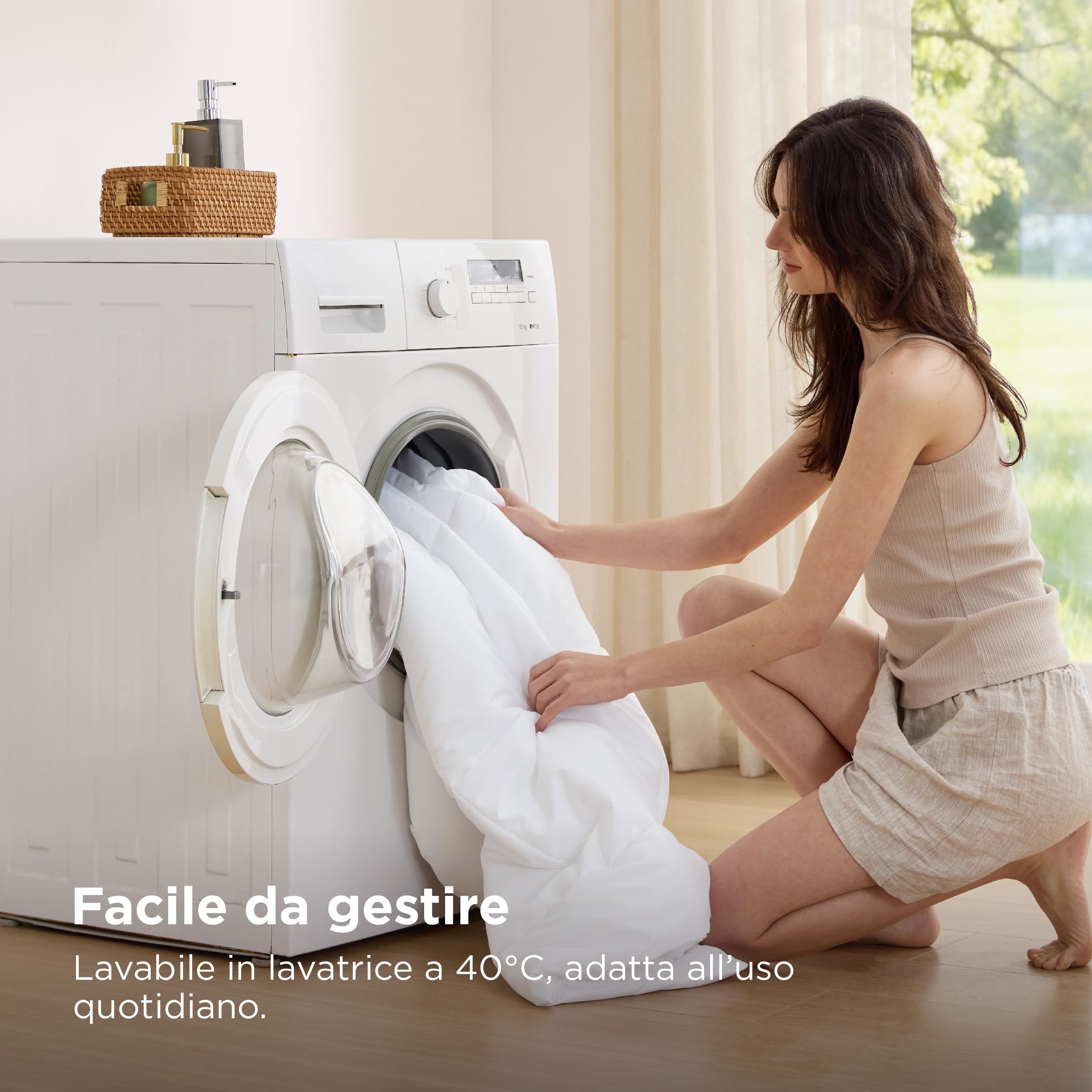 Bedsure Coperta Estiva 240x220 Coperta Leggera per Letto - Coperta 240x220 Morbida Sottile e Leggera per l'Estate, Microfibra Traspirante Trapunta Estiva OEKO-TEX per Allergici, Bianco