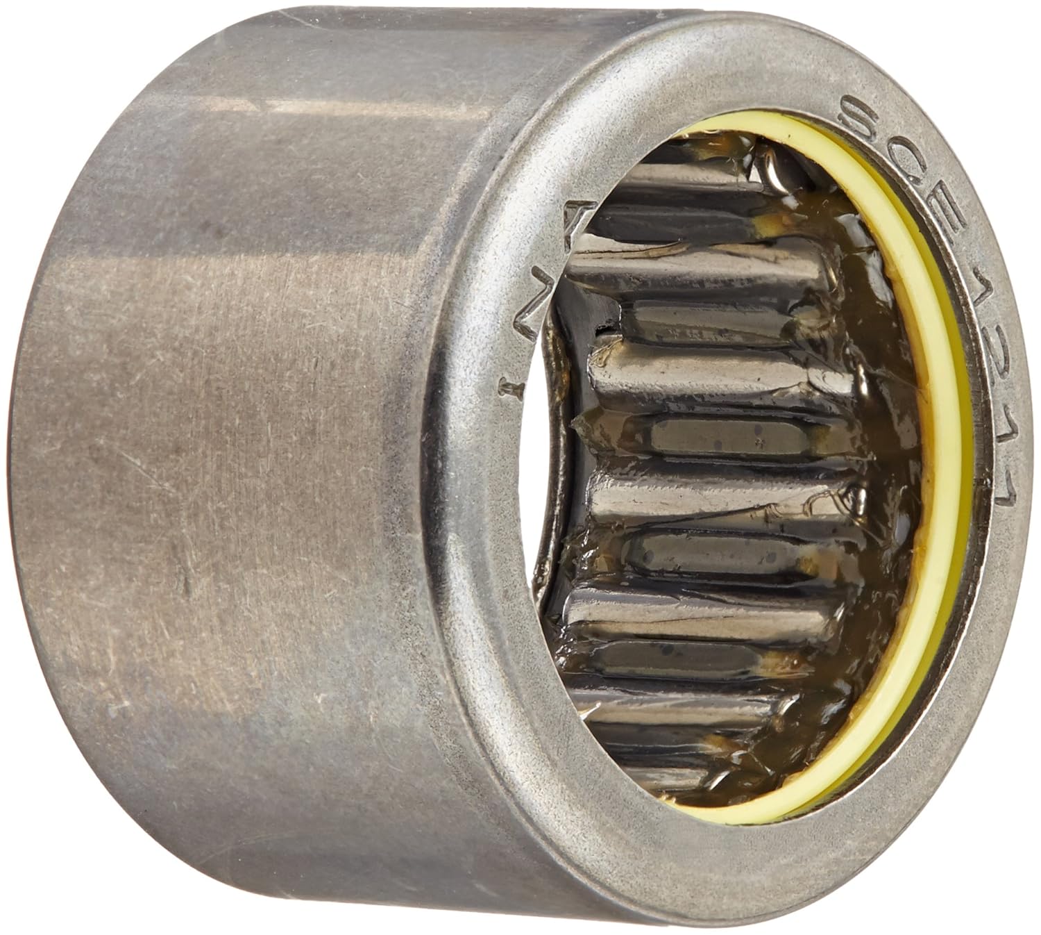 INA SCE1211P Needle Roller Bearing, Steel Cage, Open End, Single Seal, Inch, 3/4" ID, 1" OD, 11/16" Width, 10000rpm Maximum Rotational Speed