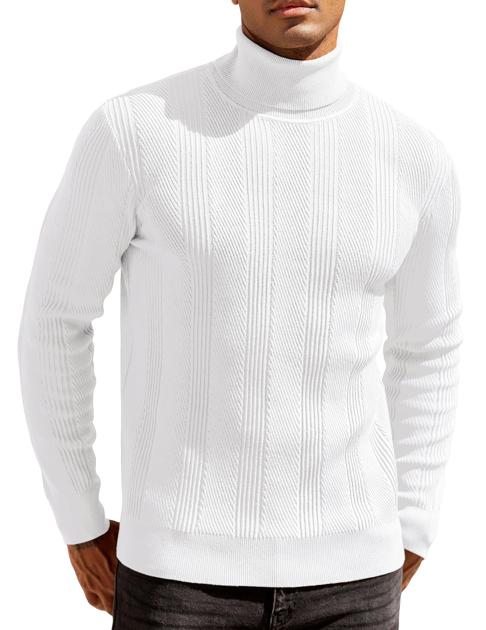 COOFANDY Rollkragenpullover Herren Slim Fit Pullover Casual Business Rollkragenshirt Männer Rollkragen Pulli Sweater Winterpullover