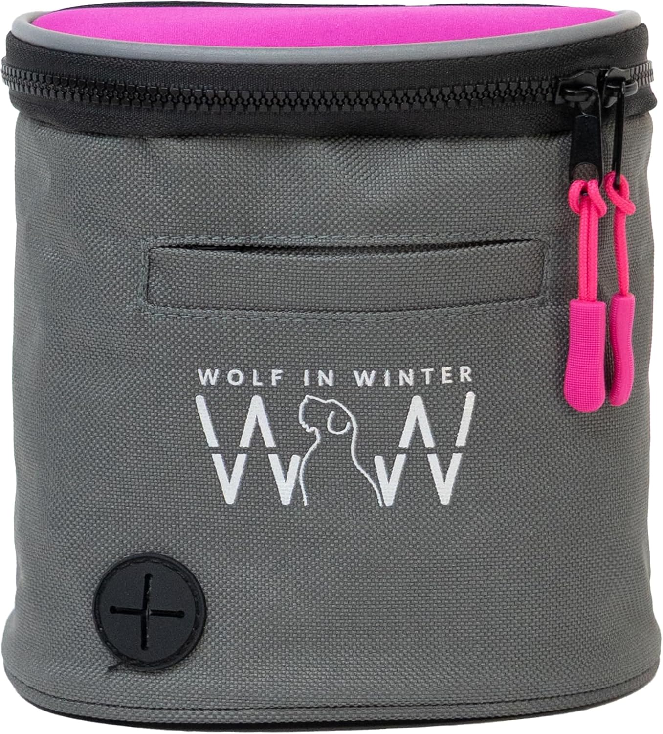 Quickdraw Treat Pouch  Compact Dog Training Bag with Reflective Trim, Built-in Poop Bag Dispenser, and Adjustable Waist Belt  Ideal for Walks, Hikes, and Training Sessions (Pink)