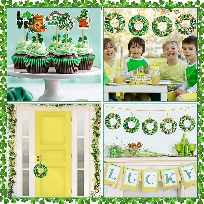 DIY St. Patrick's Day Foam Wreath Crafts for Kids & Parties!