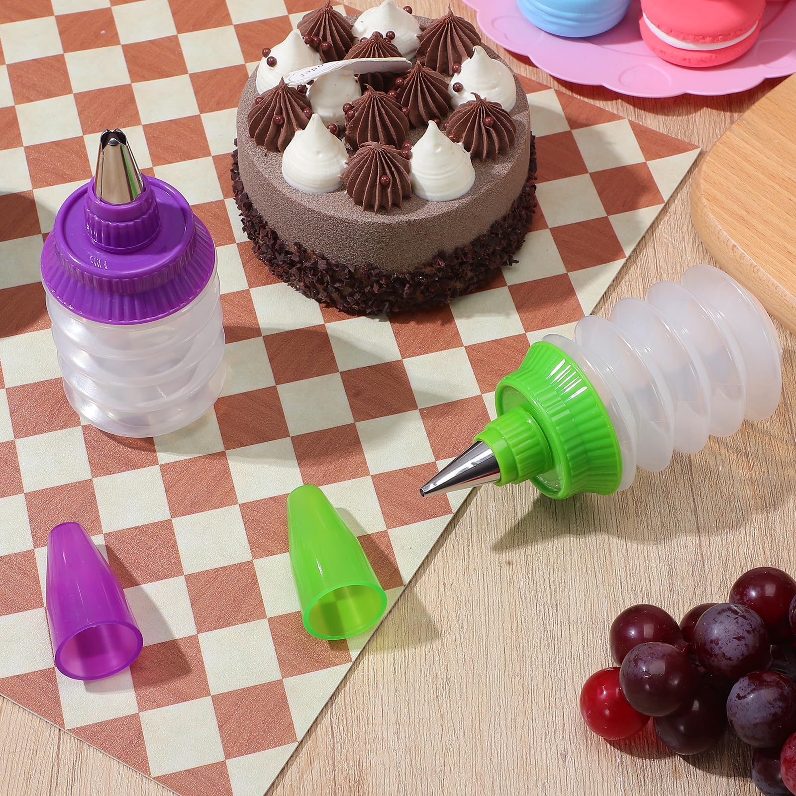 MAGICLULU Bouteilles à Glaçage Légères en PP pour Décoration de Biscuits et Pâtisserie 2pcs Accessoires Portables pour Crème et Glaçage Couleur Aléatoire pour Biscuits et Pâte Feuilletée