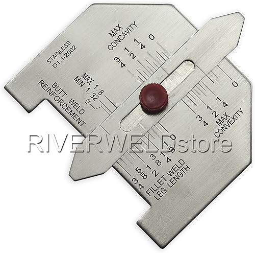 RIVERWELD Calibre automático de la inspección de la pulgada del acero inoxidable del indicador de la soldadura de la soldadura a tope de la