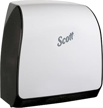 Scott Slimroll Manual Towel Dispensers 47091, White, for Orange Core Scott Slimroll Towels, 12.65" x 13.02" x 7.18" Qty 1