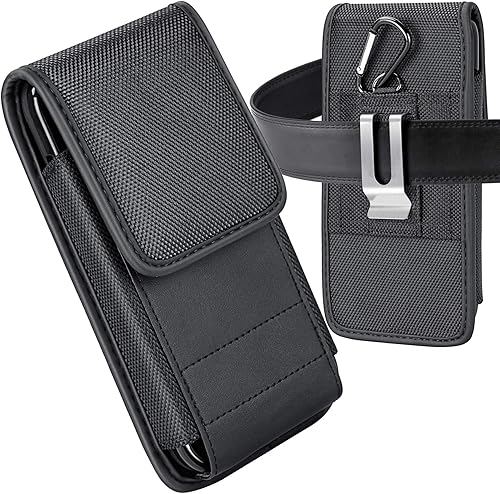 Miniatura 1 de IronSeals Funda de transporte Oxford con clip para teléfono celular con tarjetero para iPhone 14 Pro Max13 Pro Max12 Pro Max11 Pro Max, Samsung