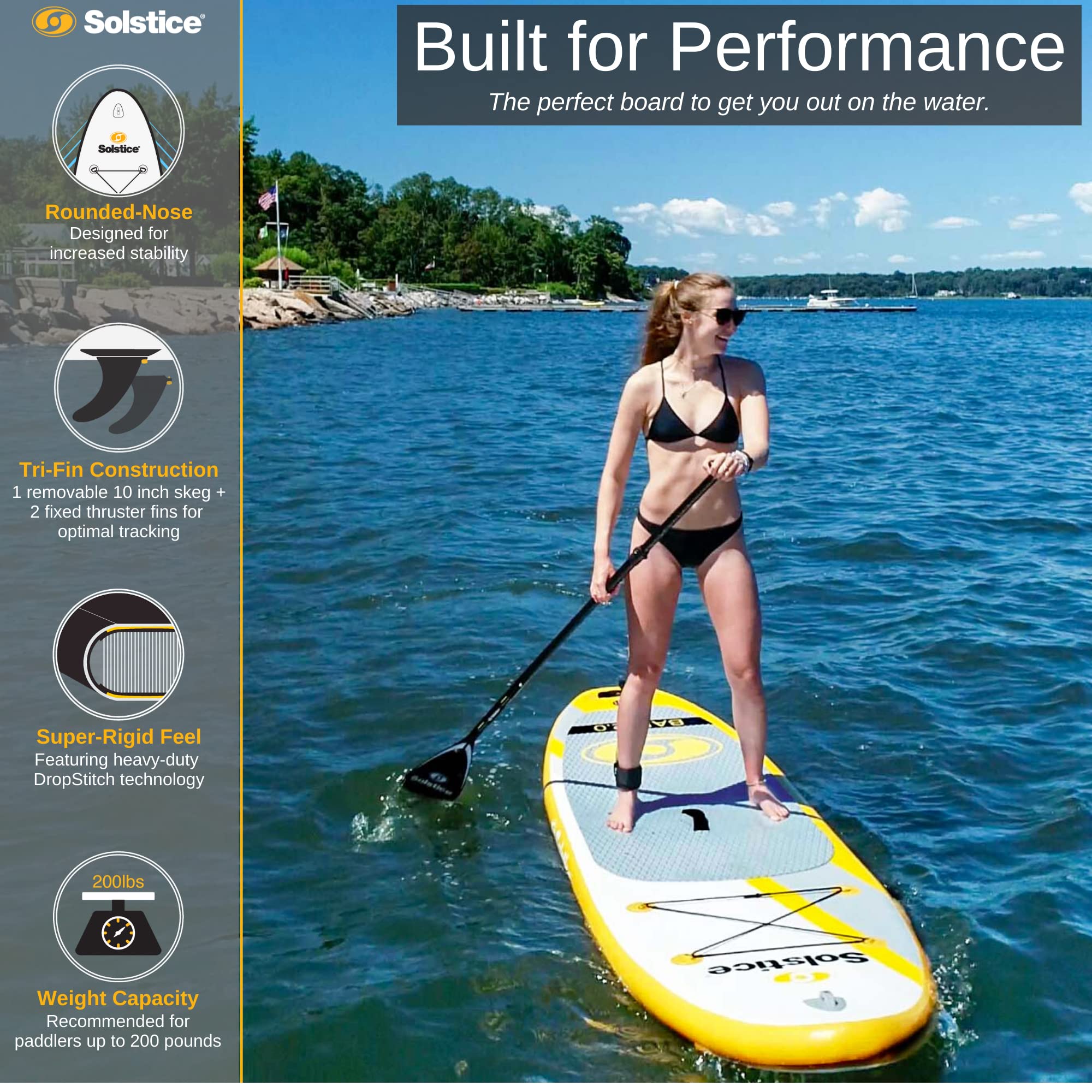 Solstice Watersports Bali 2.0 Inflatable Stand-Up Paddle Board Kit (10'6 x 32'' x 5'')