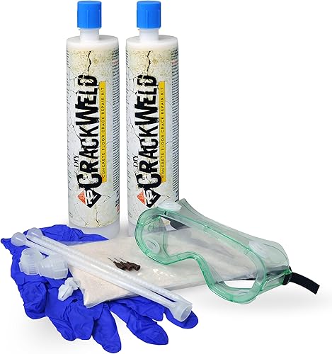 CrackWeld Kit de reparación de grietas de hormigón (2 unidades), relleno de grietas de hormigón de poliuretano autonivelante
