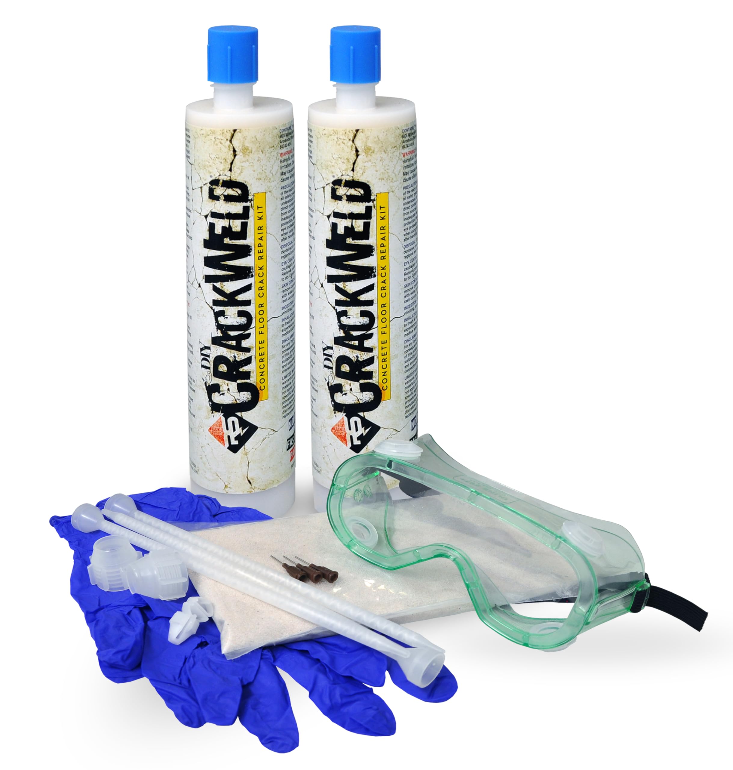 CrackWeld DIY Concrete Crack Repair Kit (2-Pack); Self-Leveling Polyurethane Concrete Crack Filler