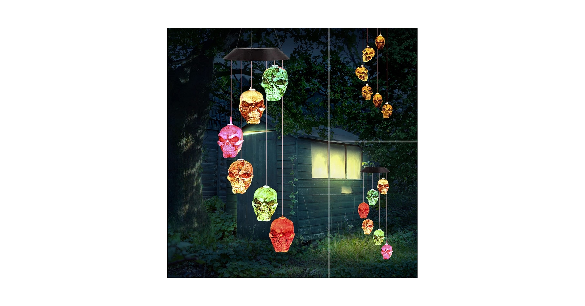 火巫　 Amazon.com : GOKU Skull Solar Wind Chimes Lights for Outside