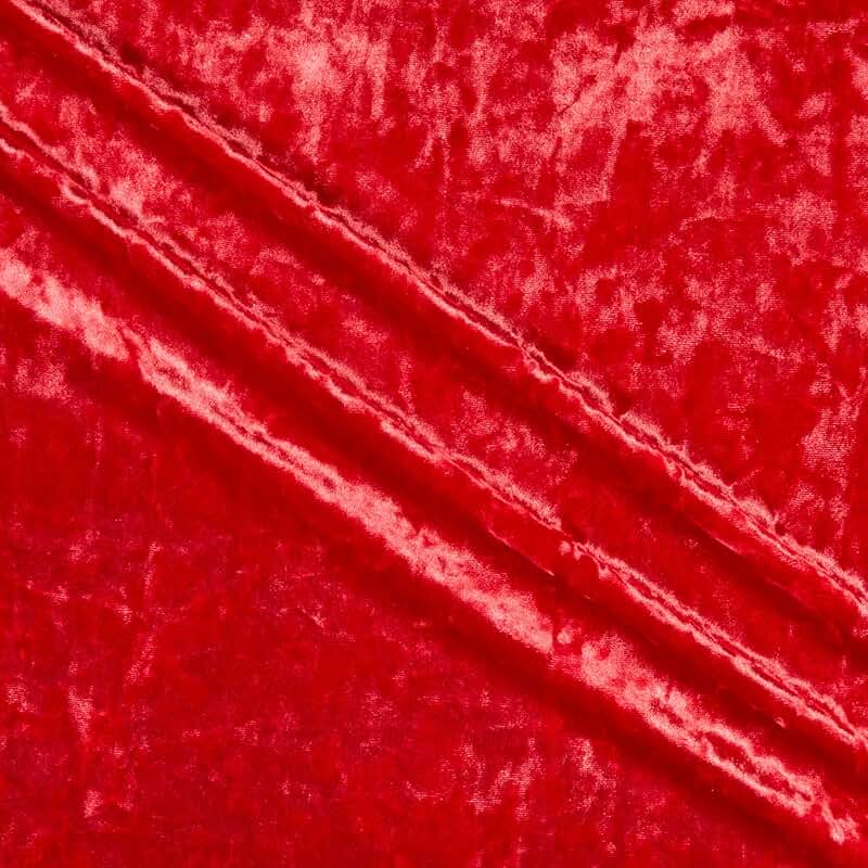 crushed red velvet fabric