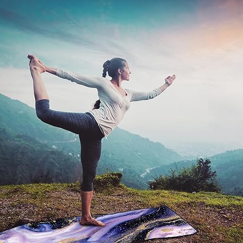 Miniatura 8 de QIYI Toalla grande para esterilla de yoga con bolsillos en las esquinas, toallas de yoga antideslizantes que absorben el sudor, mantas de yoga