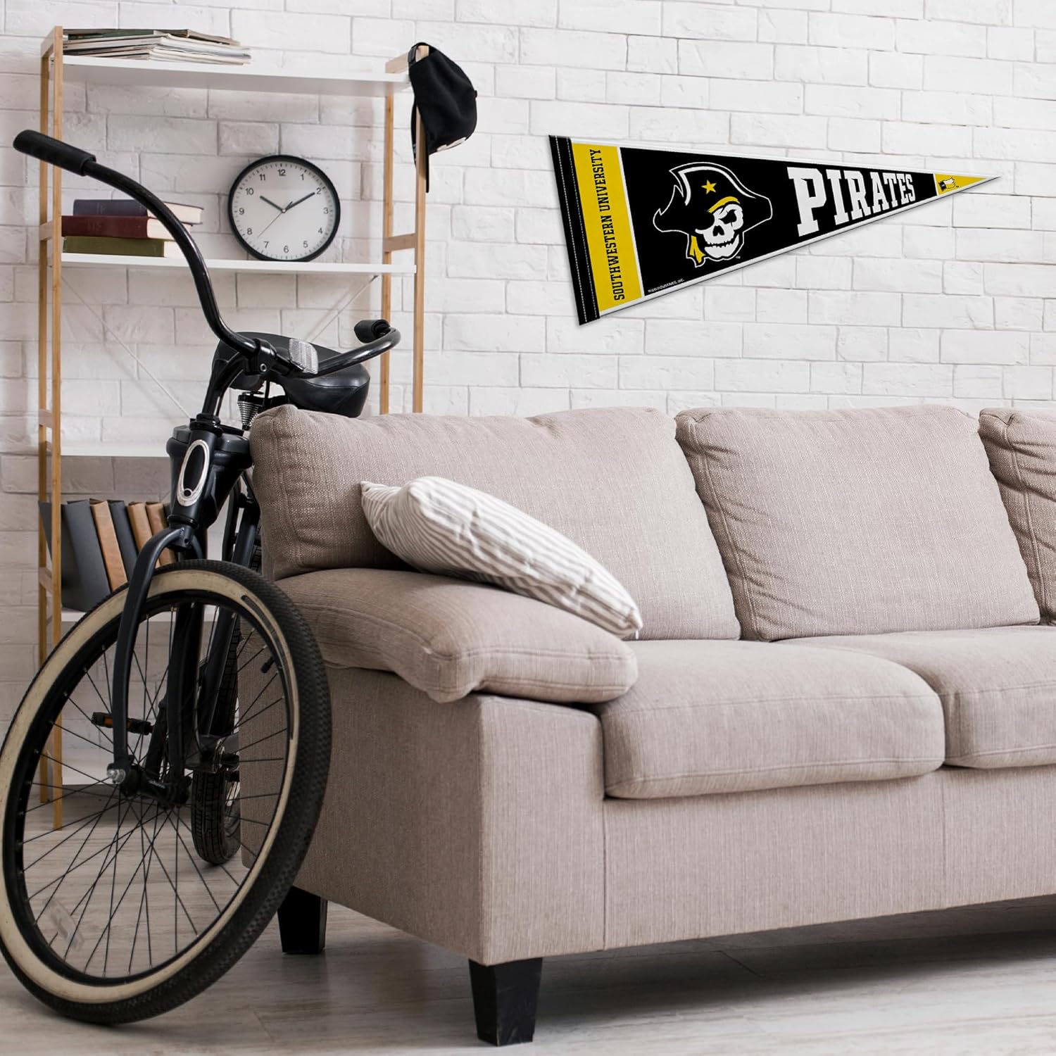 Rico Industries NCAA Southwestern University Pirates 12" x 30" Felt Wall Décor Pennant - Great for Home/Bed Room/Man Cave Décor - Image 3