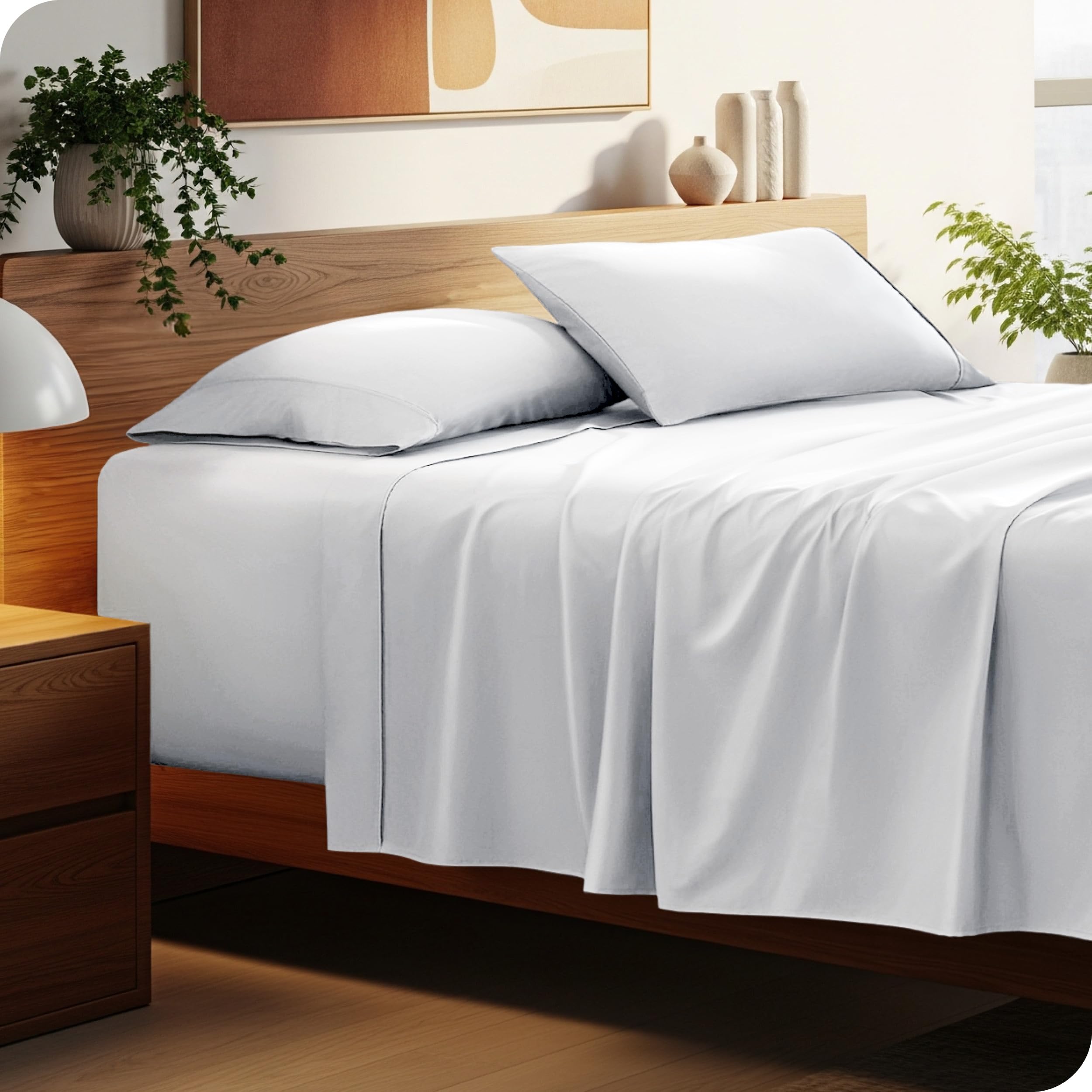 Bare Home King Sheet Set - 22" Deep Pockets - Luxury 1800 Ultra-Soft Microfiber King Bed Sheets - Double Brushed - Easy Fit - 4 Piece Set - Bedding Sheets & Pillowcases (King, White)