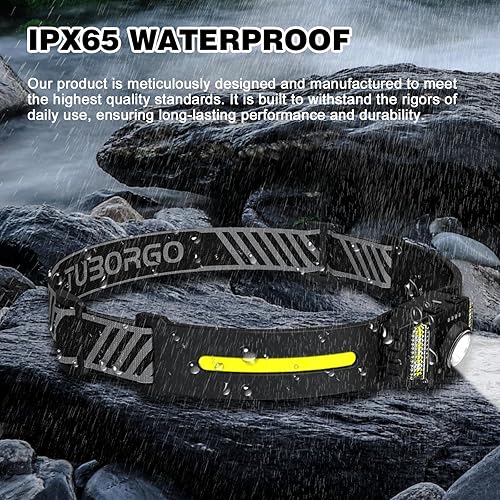 Miniatura 5 de Linterna frontal LED recargable, paquete de 2 lámparas brillantes con sensor de movimiento, linterna de fuente de luz blanca y roja, faros