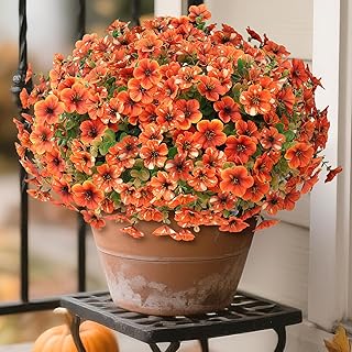 Artificial Orange Faux Petunia Flower Bundles