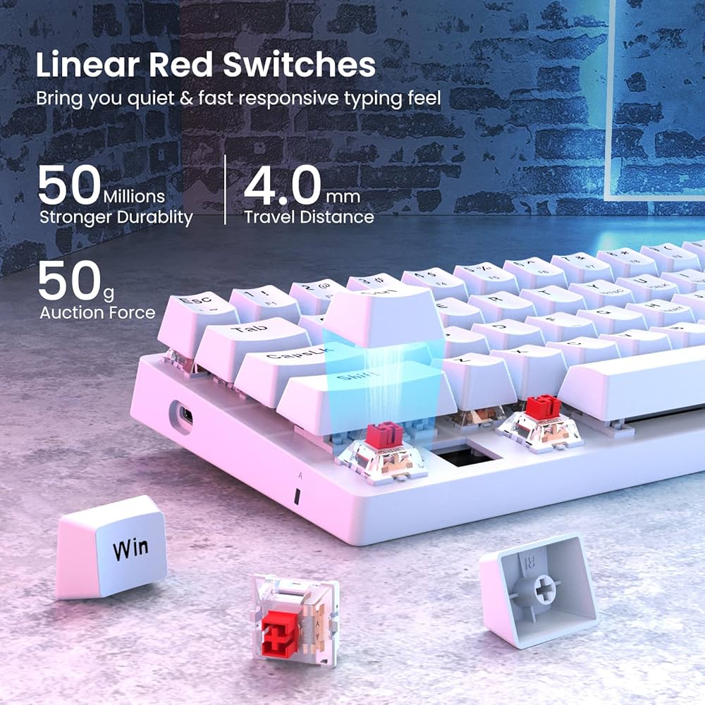 新品未開封MorkBlade MK60 White Morkblade Mk60 Wired Magnetic Switch Mechanical Keyboard