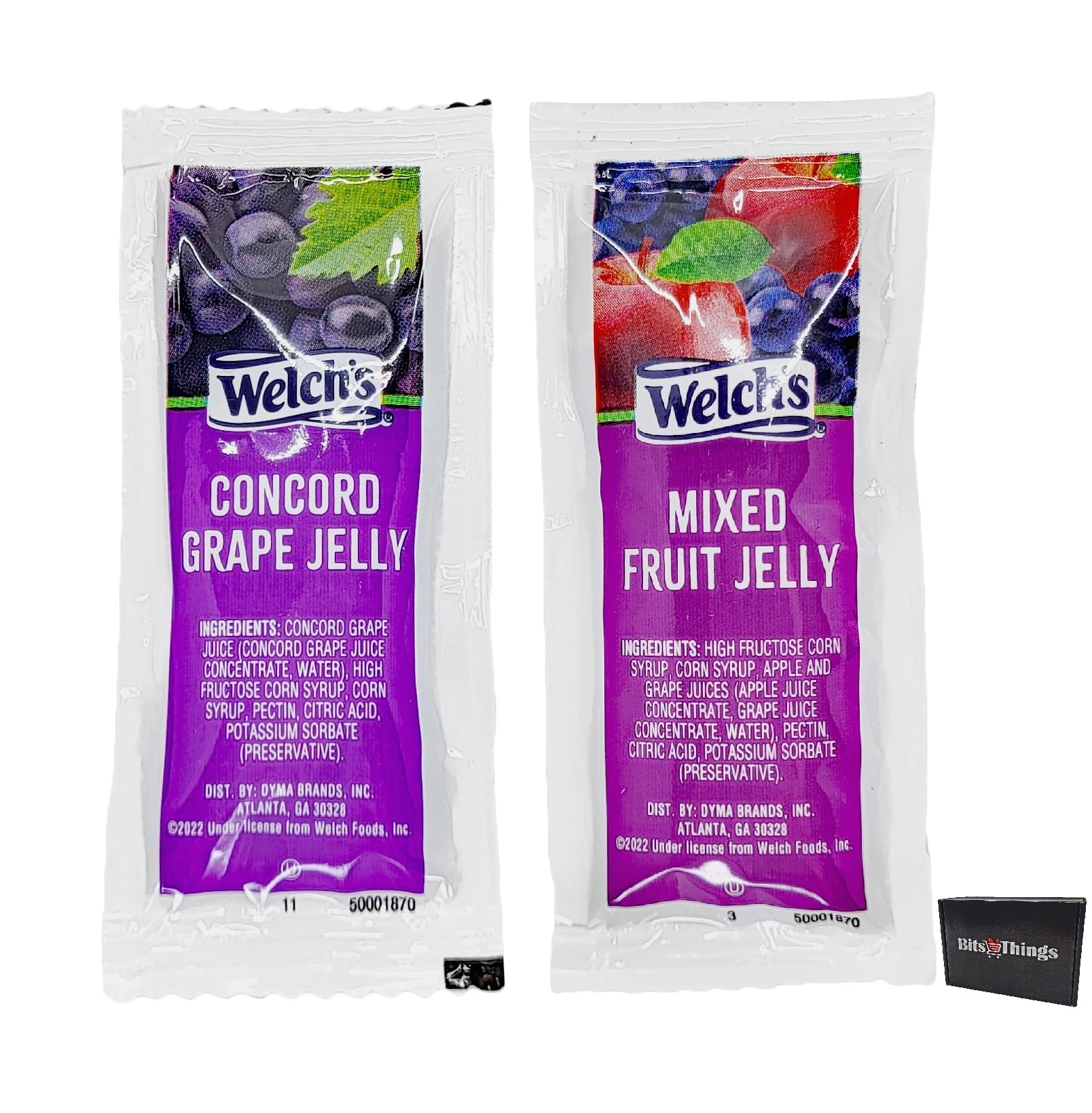 Grape & Mixed Fruit Jelly Variety Pack | 10 Gram Portion Packets - 200 Count