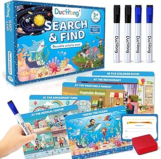 DUCHONG Preschool Learning Activity, Search and Find Educational Game, Learning Toys for Ages 3-5, Gifts for 3,4,5 Years Old Boys and Girls