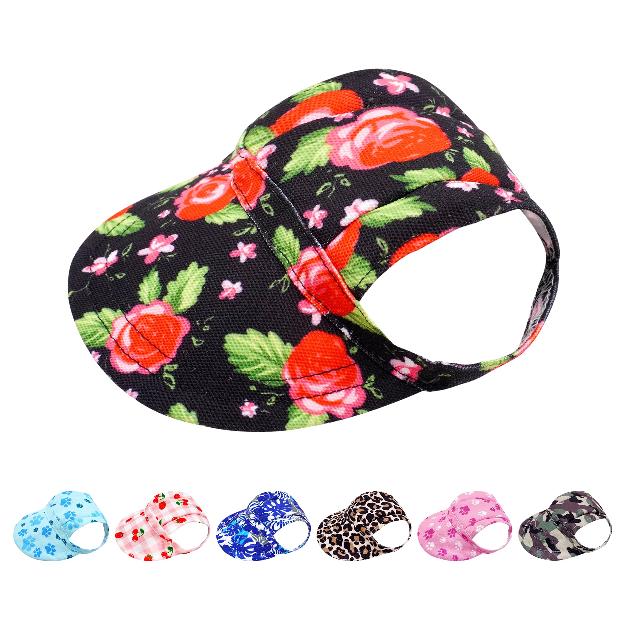 PET SHOW Rose Dog Baseball Cap for Small Doggies Cats