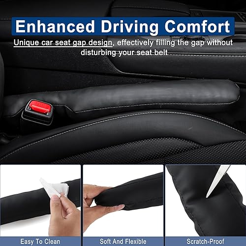 Miniatura 3 de UREHEPO Relleno de cuero para asiento de automóvil, SUV, camión, accesorios interiores de automóvil para evitar que las cosas se caigan, llenar el