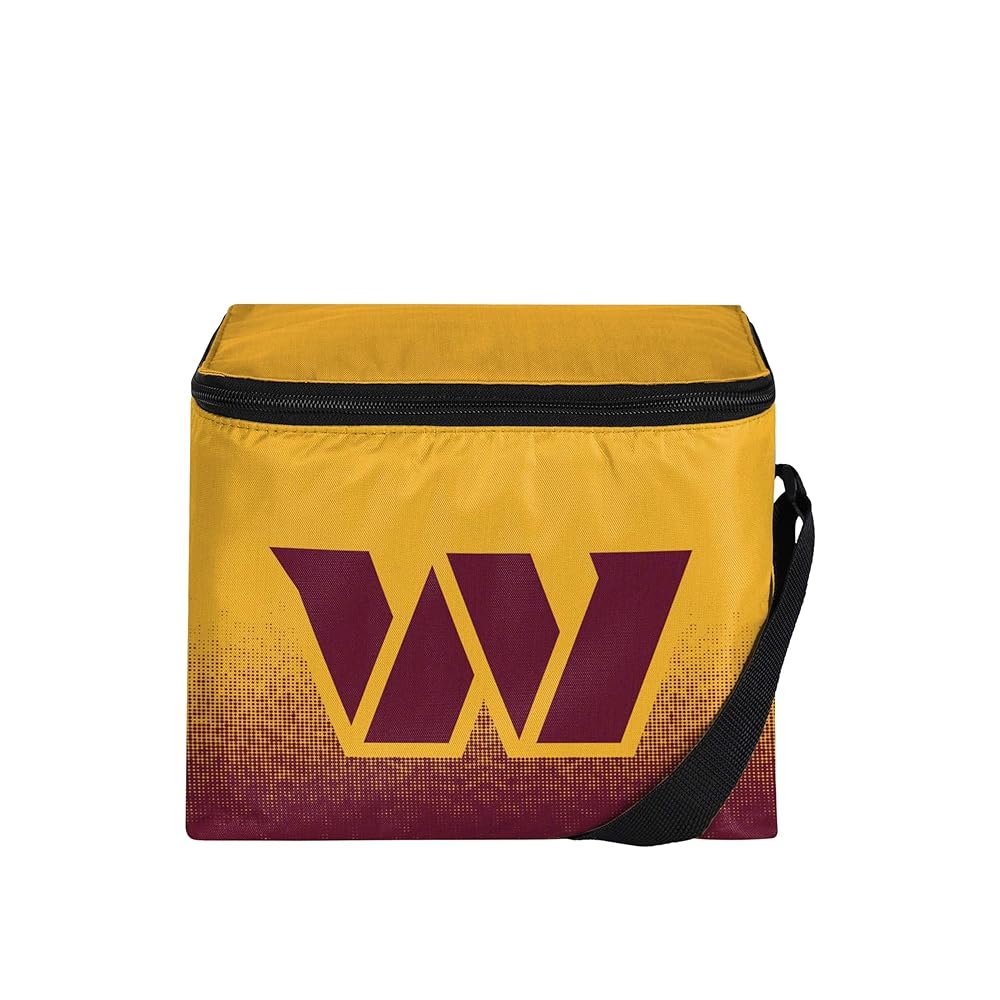 FOCO Washington Commanders NFL Exclusive Big Logo Stripe 6 Pack Cooler