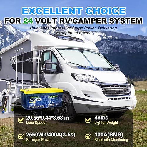 Miniatura 10 de LOSSIGY Batería Bluetooth LiFePO4 de 48 V 100 Ah con cargador de batería de litio de 58.4 V10A, arranque de 0 V y carga rápida, perfecta para motor