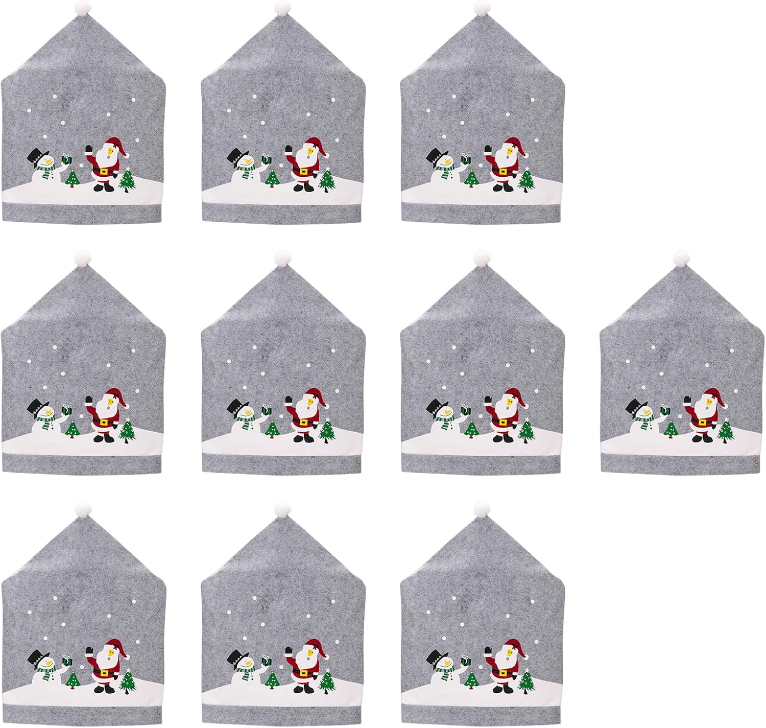 10pcs Santa Hat Chair for Christmas Decoration Soft NonWoven Fabric for Most Chairs Chair Slipcovers