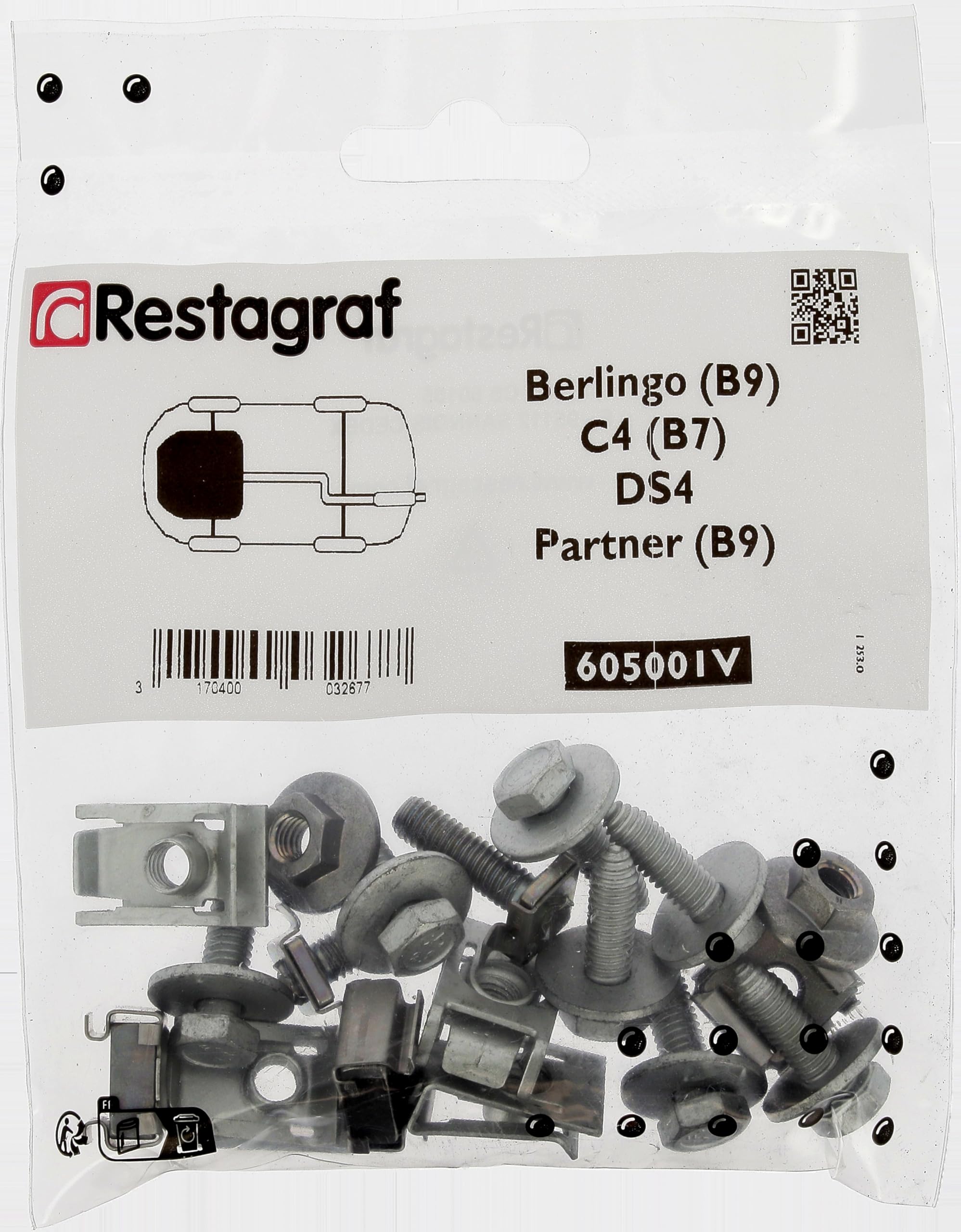 Kit Fixation Portes Citroën C3 (A51) 2009-2017 - 42 Pièces, Référence 605000A - Pour Réparation Ou Remplacement Complet - 10