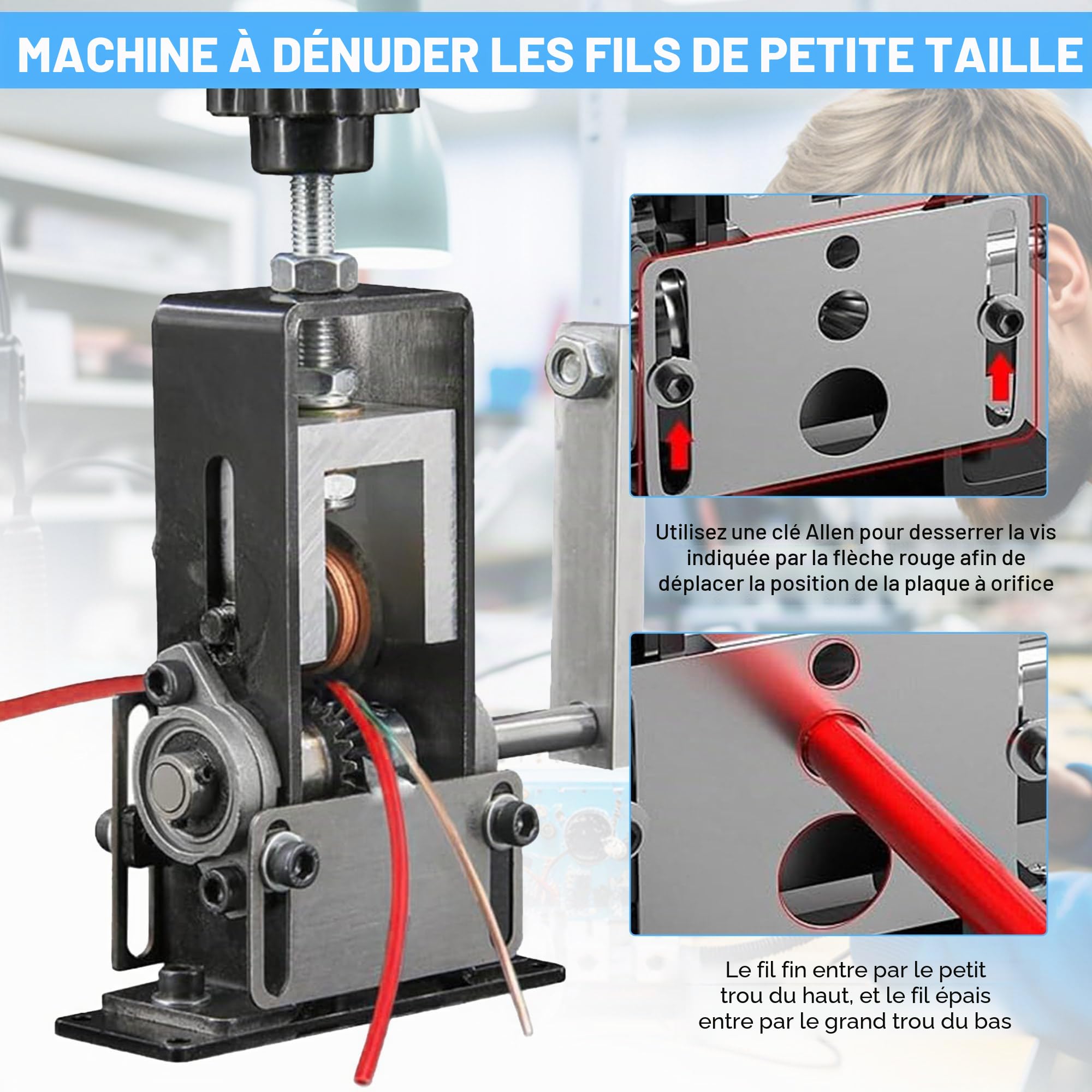 Machine à dénuder manuelle, outil de dénudage multifonction, pince à dénuder manuelle de 1 à 25 mm, machine à dénuder pour le recyclage des déchets de cuivre