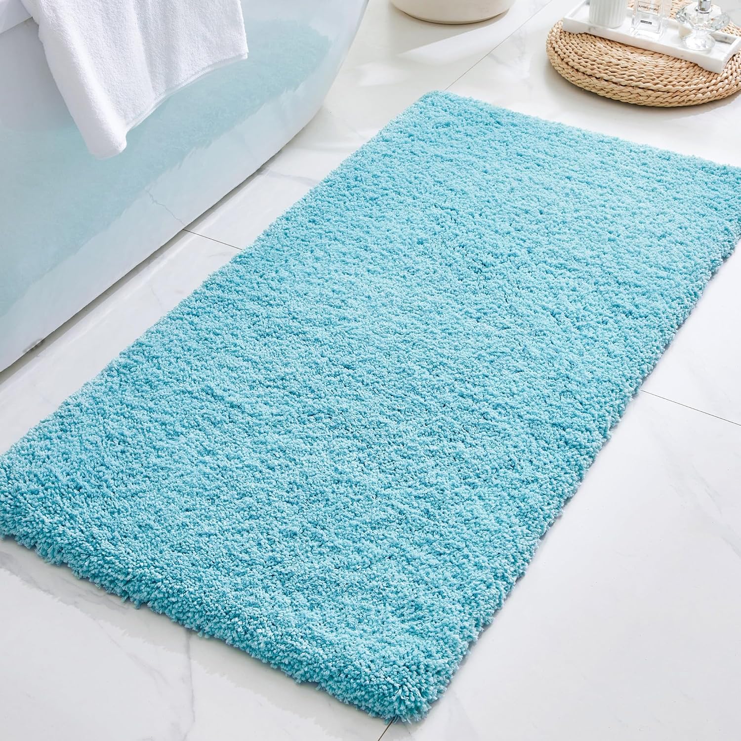 Bathroom Rugs 60" × 24" , Extra Soft Absorbent Microfiber Bath Rugs,Teal