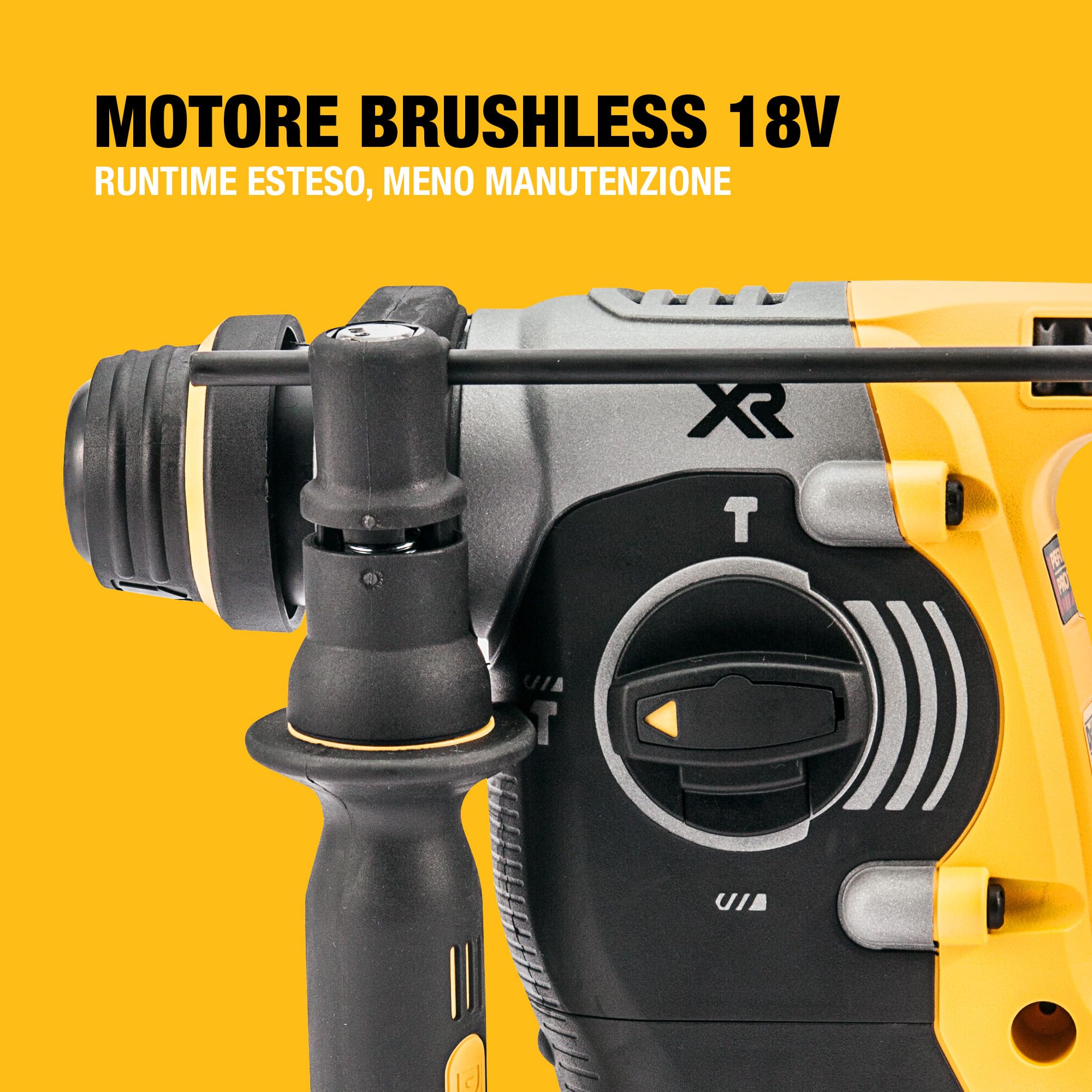 DEWALT 18V XR Martello Perforatore Brushless 24mm SDS-Plus, Unità Nuda, DCH273N-XJ