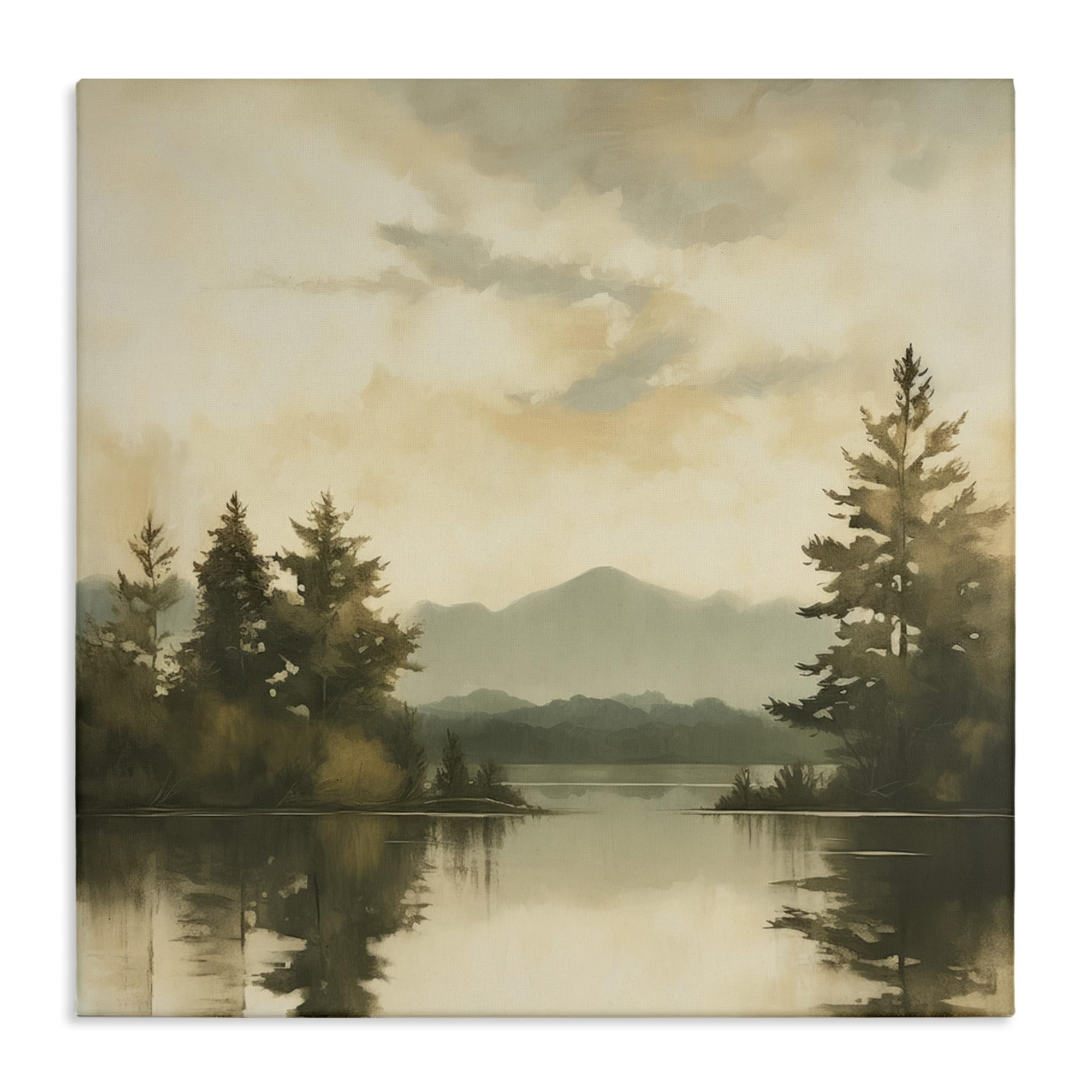 Stupell Industries Soft Beige Mountain Scenery Canvas Wall Art by Irena Orlov