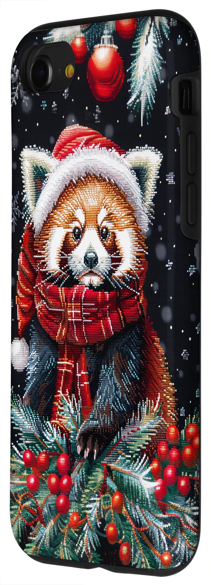 iPhone SE (2020) / 7 / 8 Funny Red Panda Christmas Tree Snow Merry Xmas Mom Dad Kids Case - Image 2