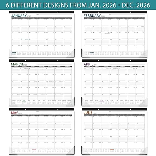 Miniatura 6 de Calendario de escritorio 2026, calendario de escritorio 2026, calendario de escritorio de 17 x 12 pulgadas, enero de 2026 a diciembre de 2026,