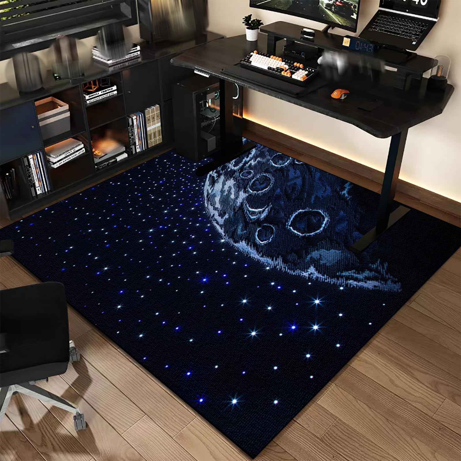 Alfombra Escritorio Suelo Antideslizante Protectora Suelo para Silla de Oficina, Alfombrilla para Silla para Suelos Duros Alfombra Silla Gaming Oficina Protectors Suelo Silla Ruedas 80 x 120 cm