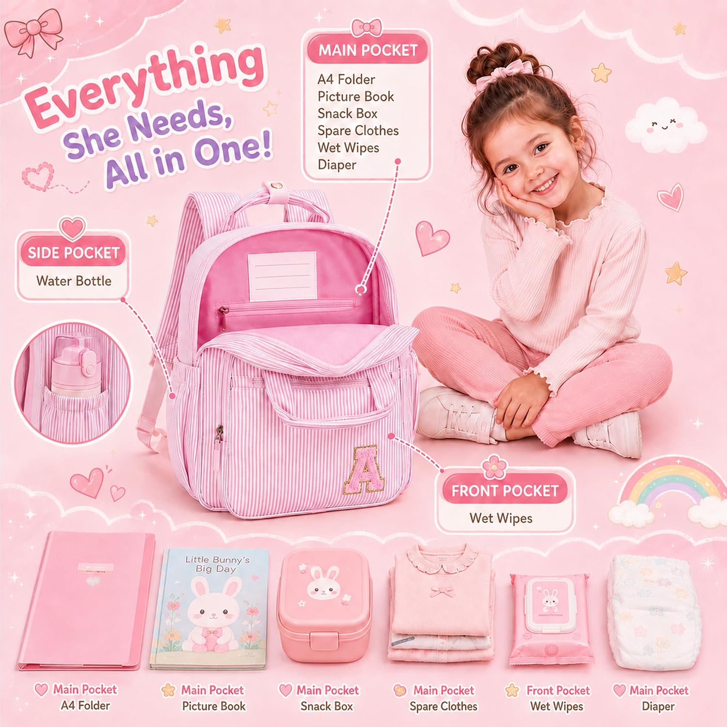 Camtop Preschool Backpack Kids Girls Small