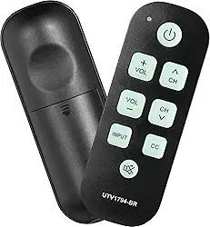 Controle remoto universal com luz de fundo de botão grande para idosos, simples e fácil de usar, compatível com as principais marcas de TV