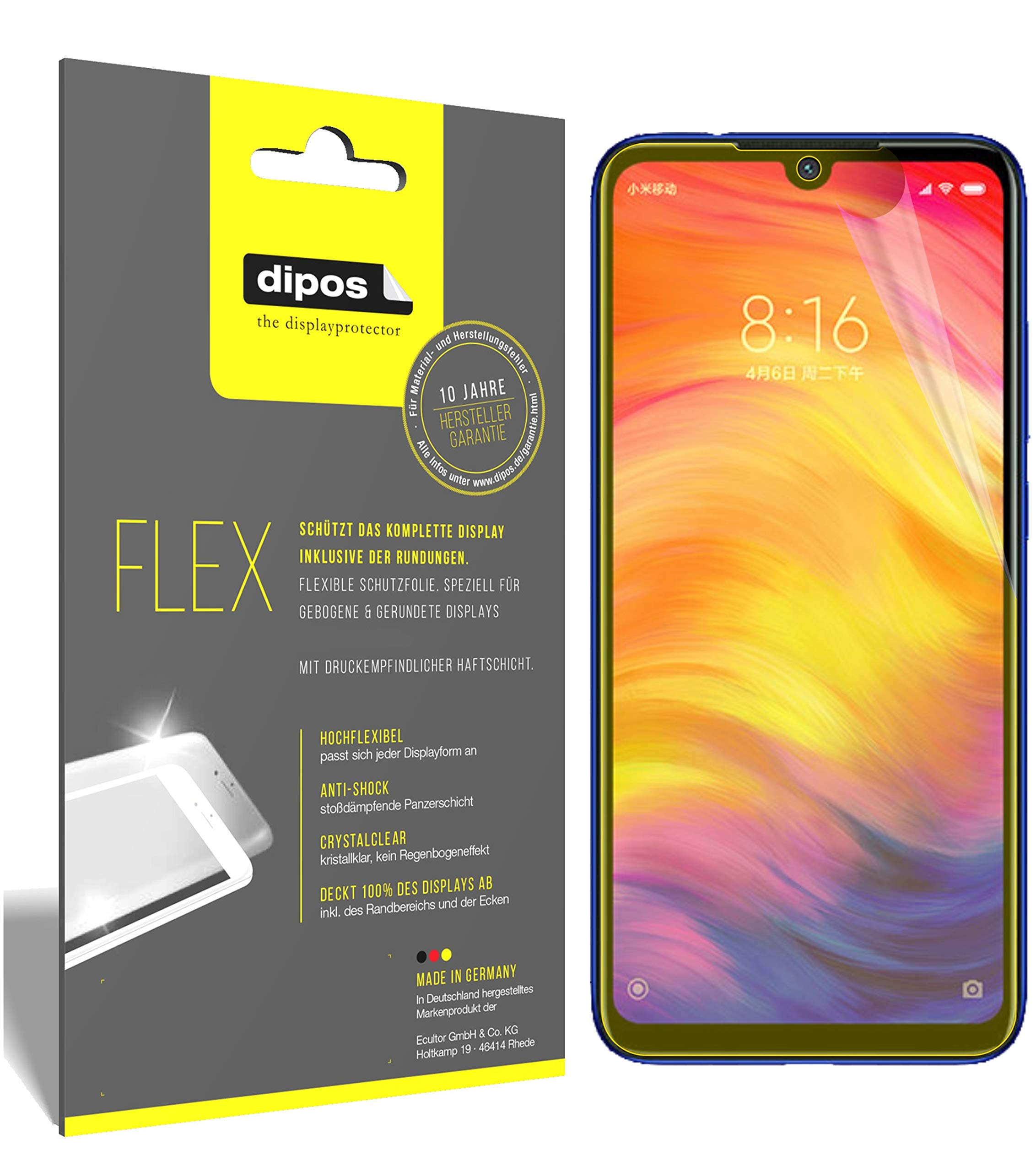 3x Anti-Riflesso Vetro Pellicola Protezione per Xiaomi Redmi Note 9 Pro
