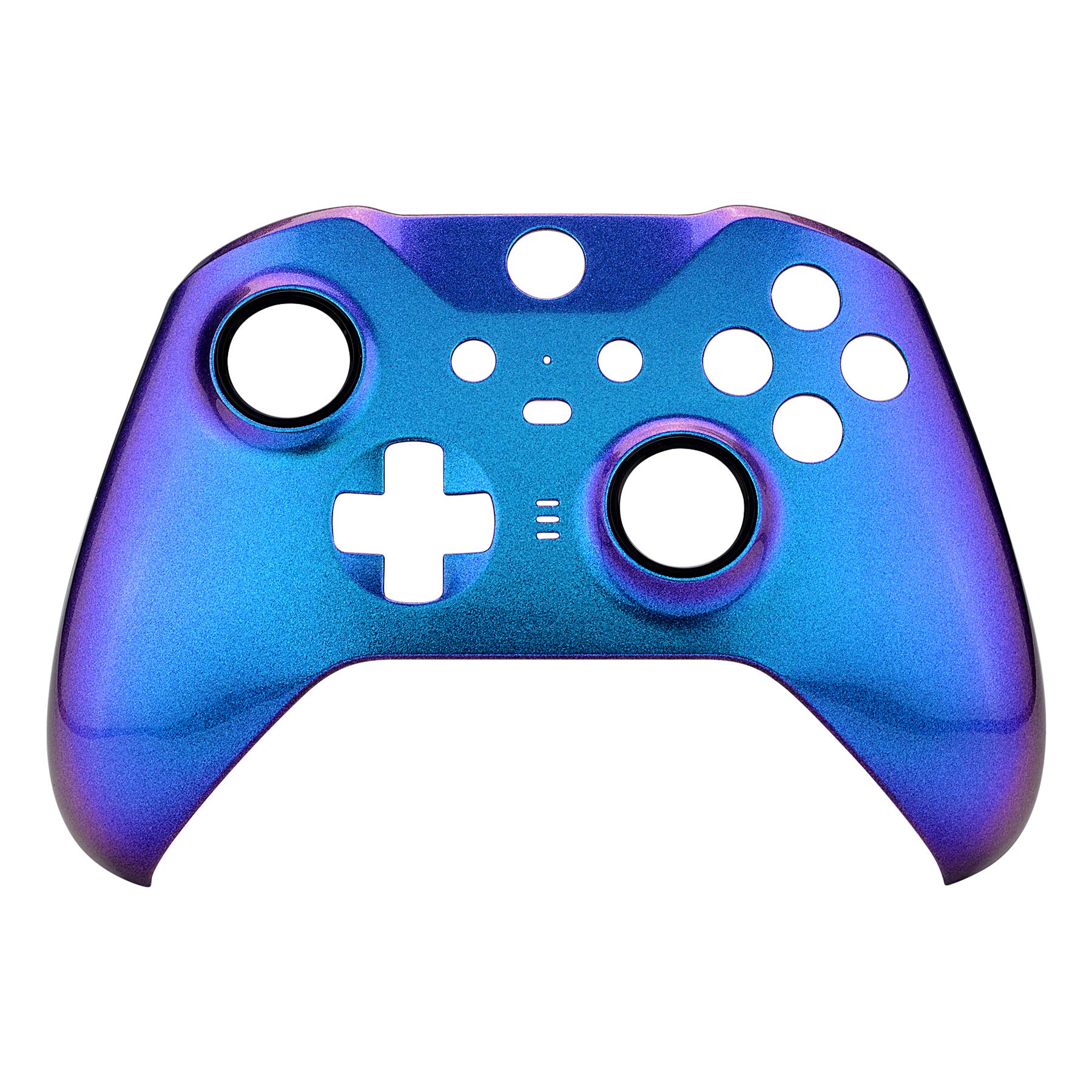 eXtremeRate Cover Custodia per Xbox Elite Series 2 Controller Model 1797,Scocca Case Frontale Ricambio per Xbox Elite Series 2 Controller Wireless Core&2 Anelli-Camaleonte Viola Blu
