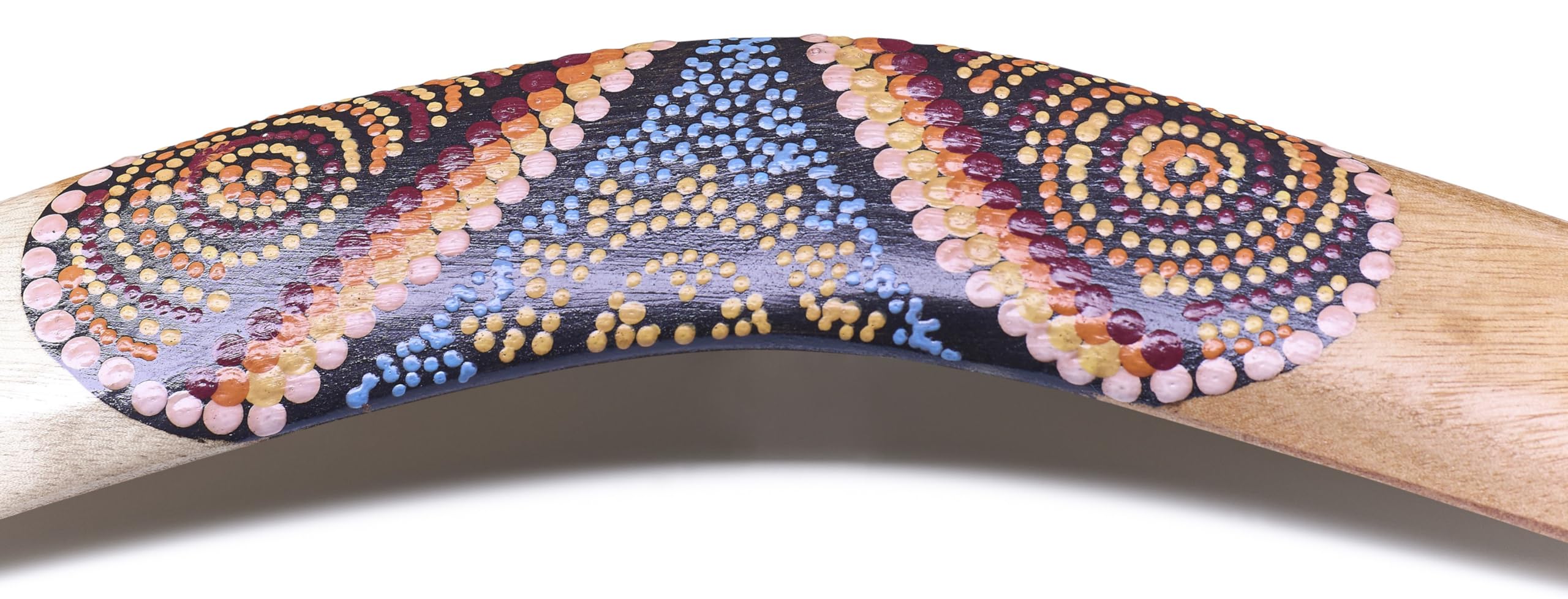 Boomerang australiano – 40 cm Boomerang de madera con diseño de pintura de puntos — view 2
