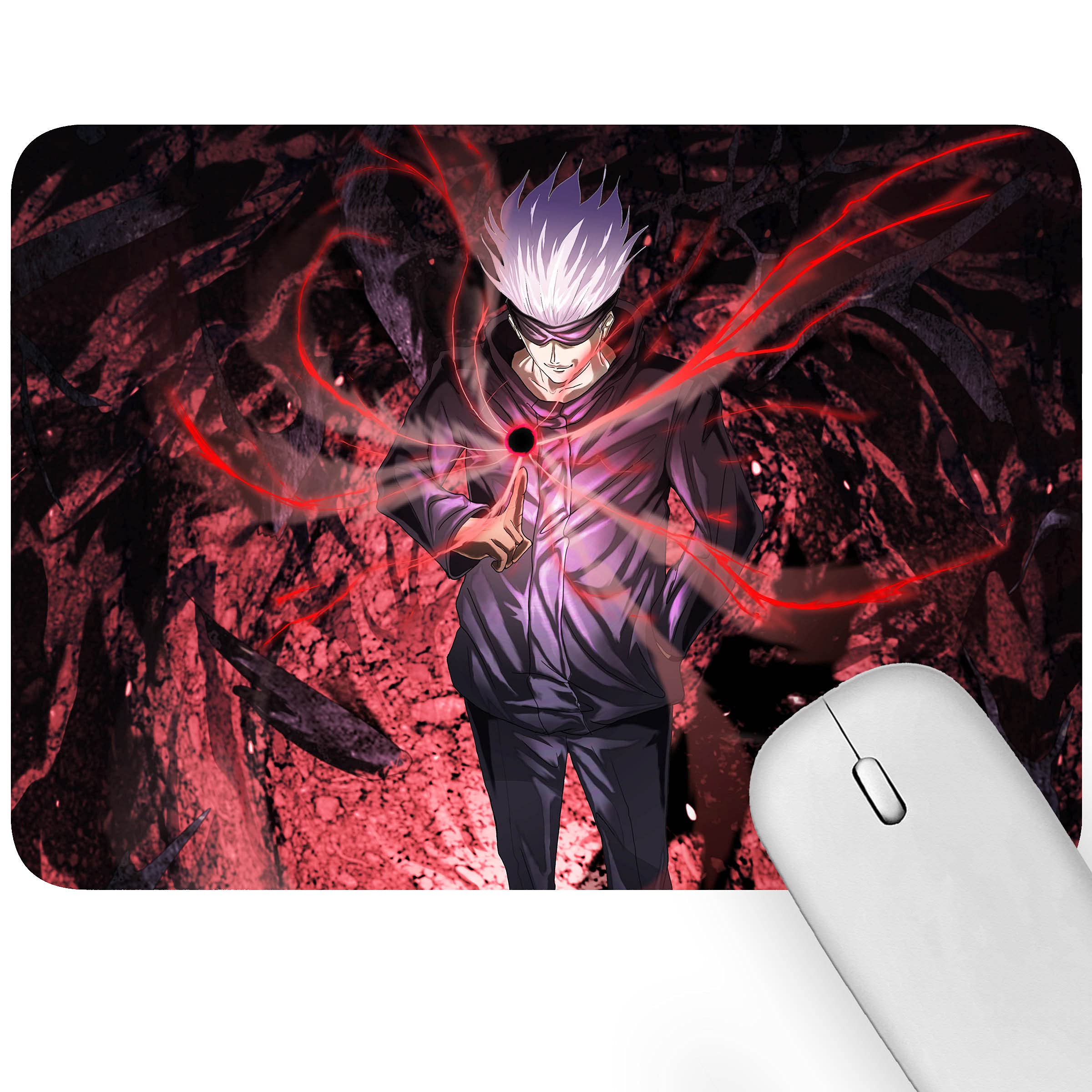 Artich Gaming Mouse Pad, Computer Mouse Pad with Smooth Mouse Control Super Soft Rubber Base with Anti Skid Smooth Surface Lycra Cloth for Silky Touch Rectangle | (Gojo Satoru Doman Expansion)-image-47