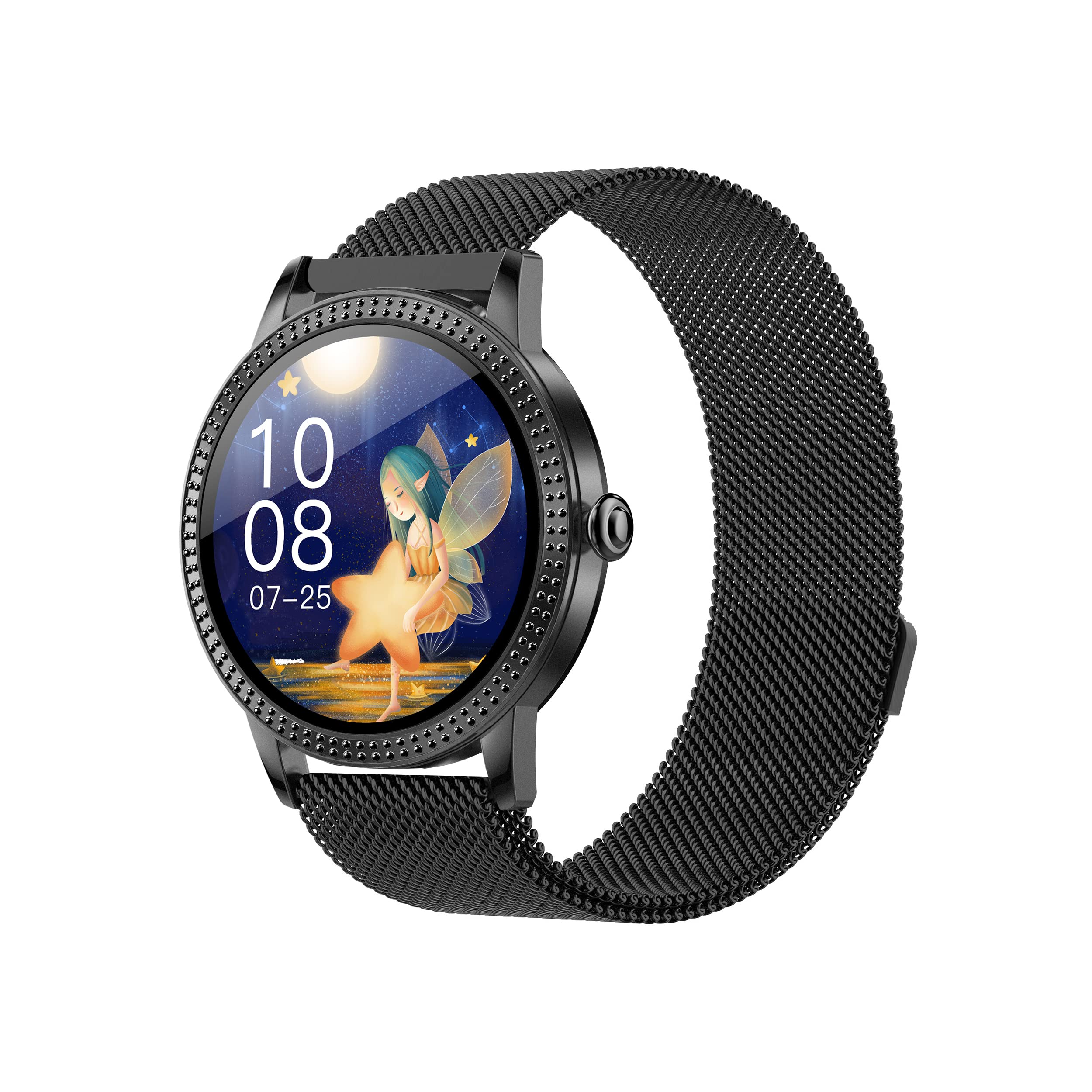 DCU TECNOLOGIC Jewel smartwatch smart watch lega di zinco ultra leggera e sottile touch screen da 1,08" alta definizione ips colore nero