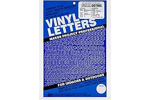 Graphic Products Duro 1/2-inch Blue Vinyl Letter & Number Kit
