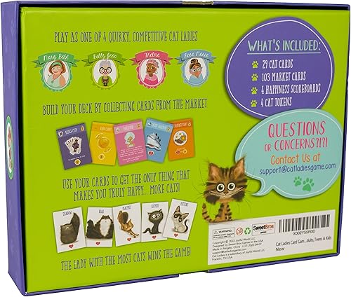 Miniatura 9 de Cat Ladies of Maple Street - Nuevo! - Divertido juego de mesa familiar  Juego de cartas de construcción de mazos  Juegos de cartas para adultos,